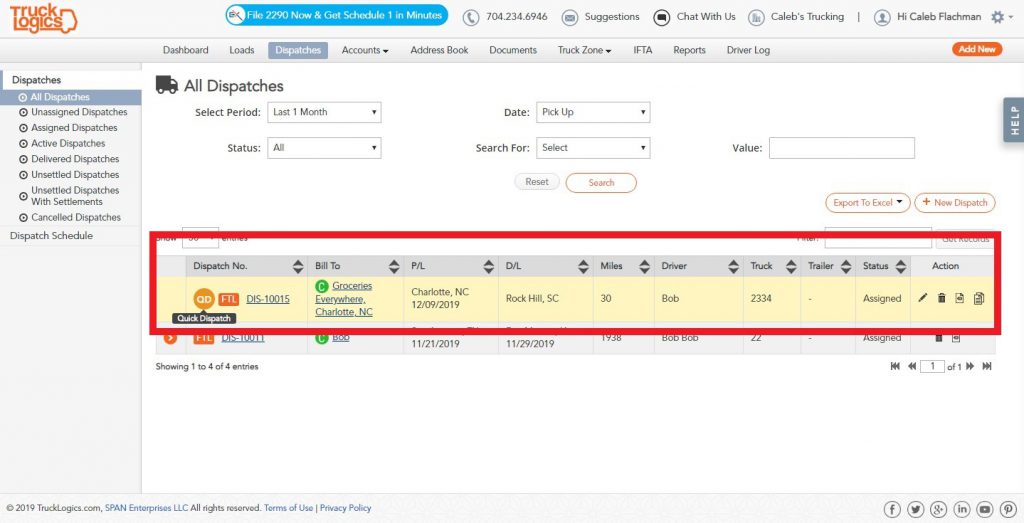 TruckLogics trucking dispatch software 