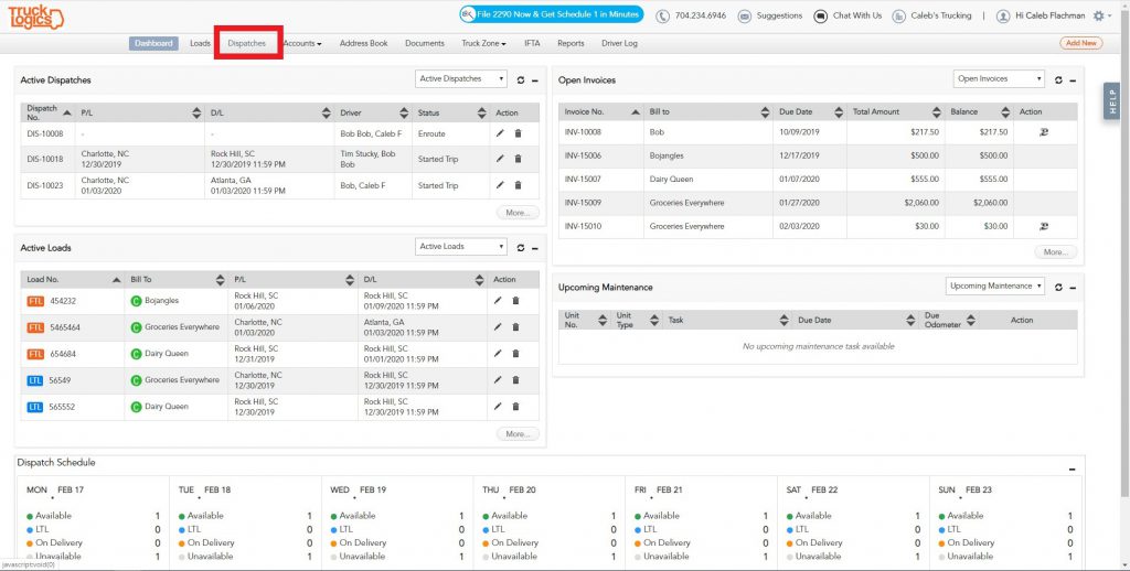 TruckLogics truck dispatching software