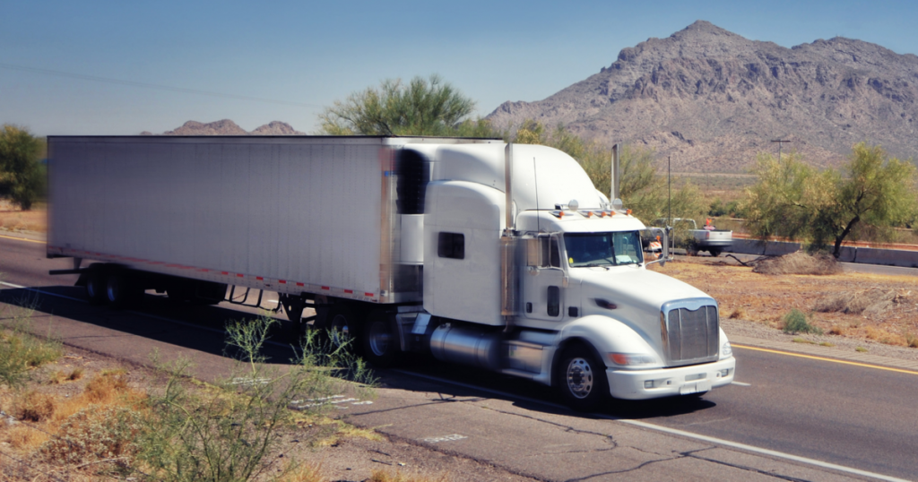 Truck in desert using TruckLogics Truck Management Software for expenses