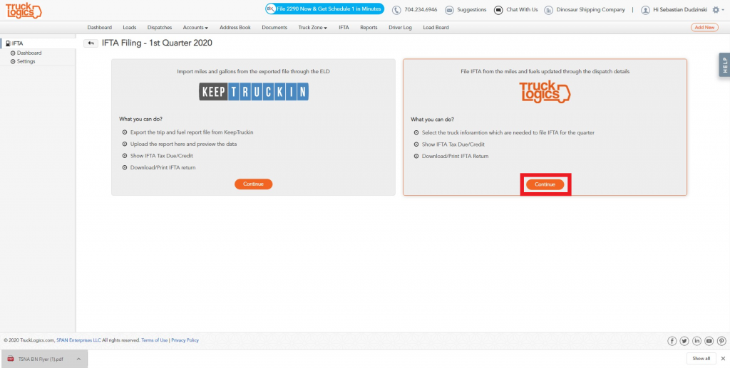 TruckLogics Trucking Management Software for IFTA reporting