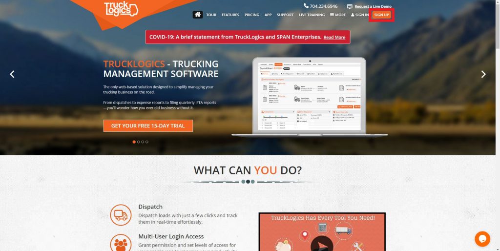 TruckLogics trucking management system