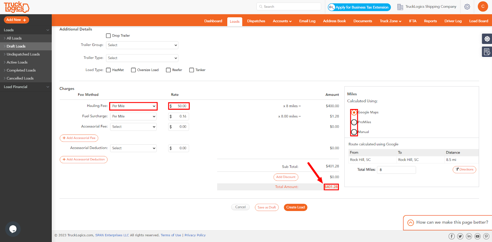 How-To Tuesday: Creating a Load in TruckLogics [Update] – TruckLogics ...