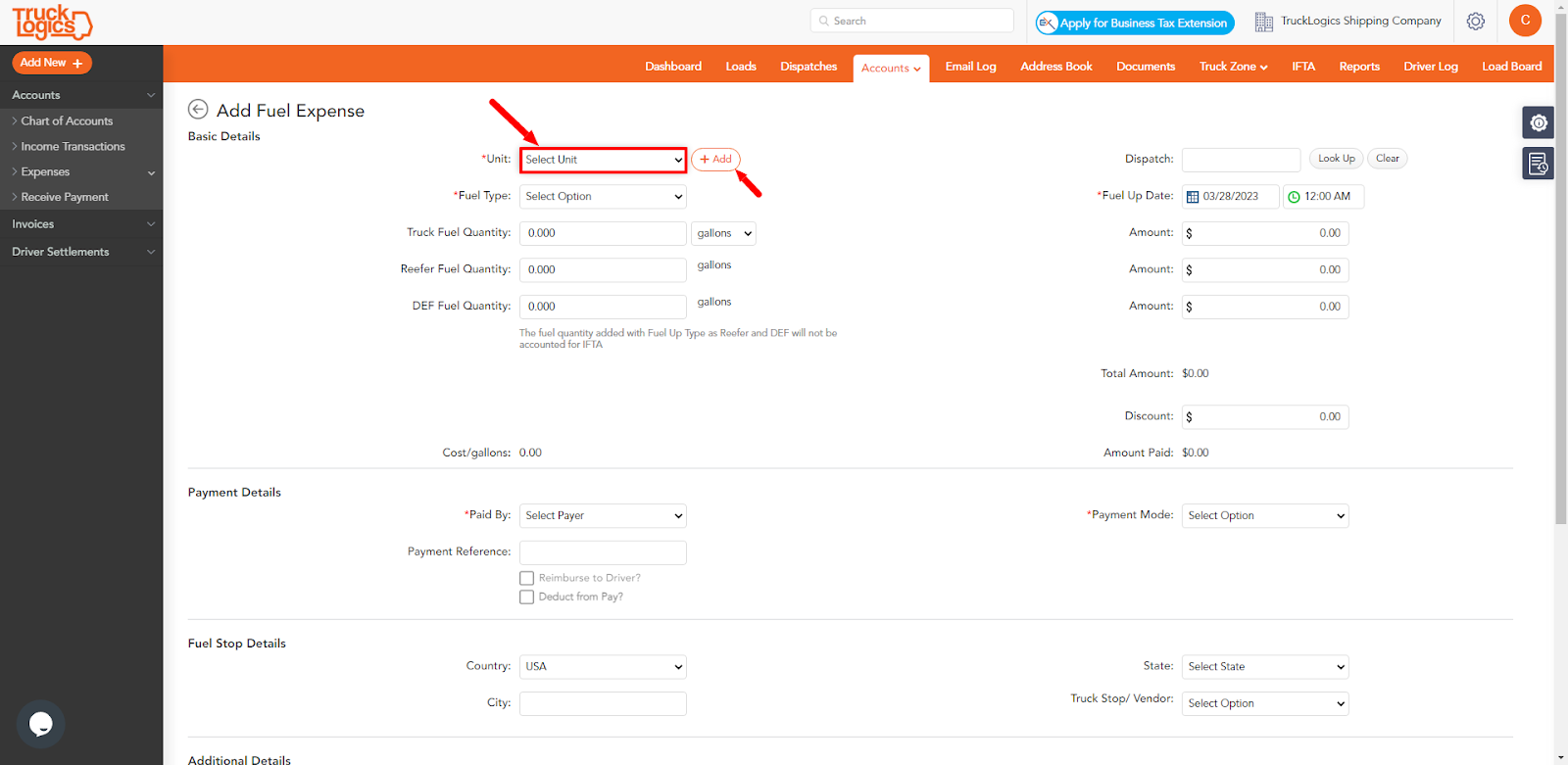 How-To Tuesday: Adding a Fuel Expense [Update] – TruckLogics – Trucking ...